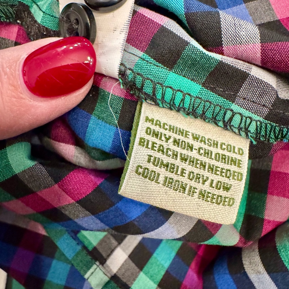 NWT Orvis Vibrant Plaid Women’s Button Down Shirt - Picture 7 of 9